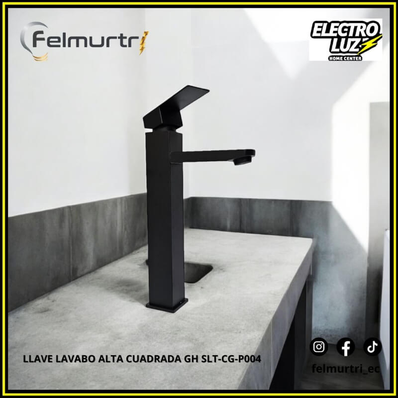 LLAVE LAVABO ALTA CUADRADA