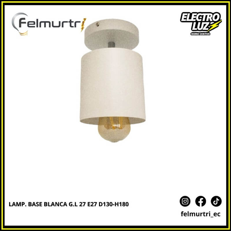 LAMPARA BASE BLANCA 27 E27