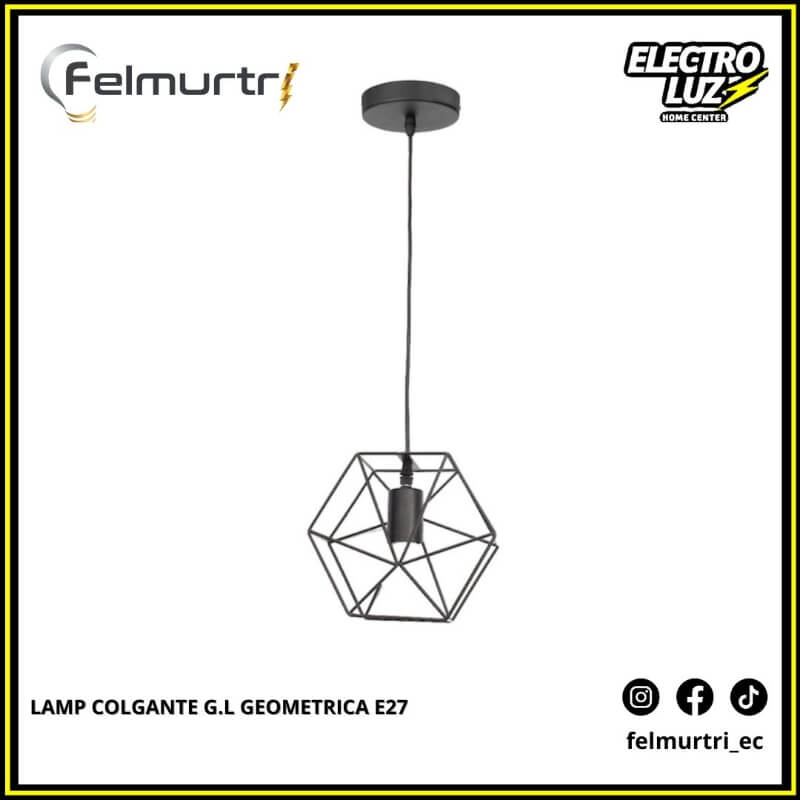 LAMPARA COLGANTE GEOMETRICA E27