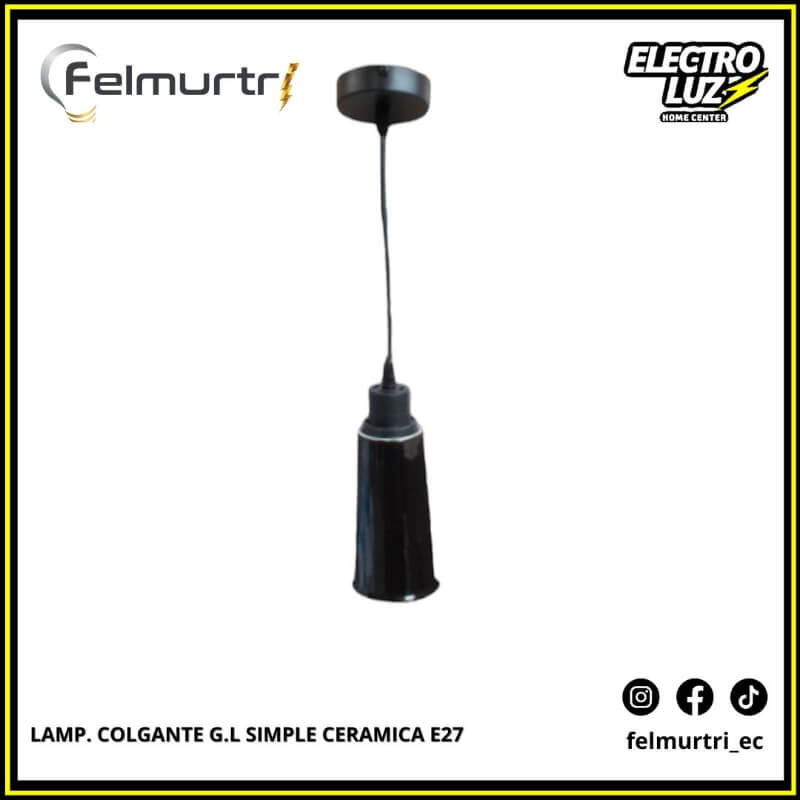 LAMPARA COLGANTE SIMPLE CERAMICA E27