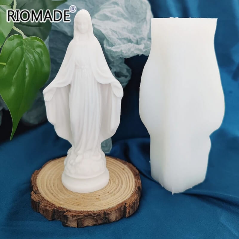 Molde de silicona con diseño de MOLDE VIRGEN para uso en Velas, jabón, yeso, chocolate, resina, hielo.