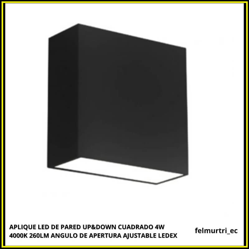 APLIQUE LED DE PARED UP&DOWN CUADRADO 4W 4000K