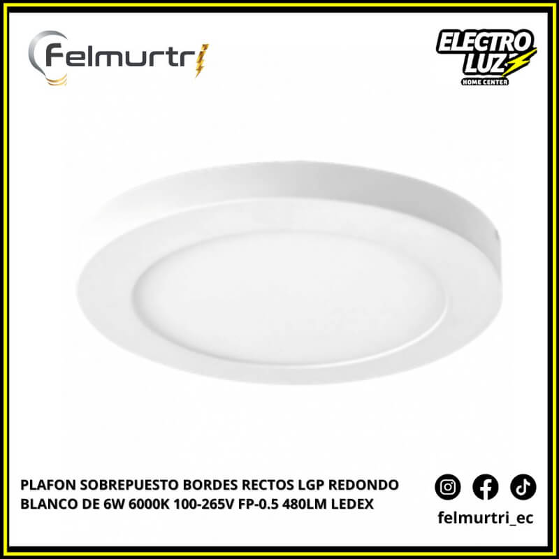 OJO DE BUEY SOBREPUESTO REDONDO BLANCO 6W 6000K