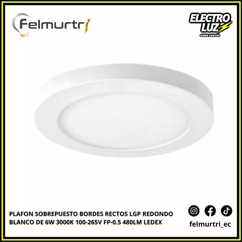 OJO DE BUEY SOBREPUESTO REDONDO BLANCO 6W 3000K