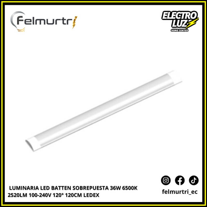 LUMINARIA LED BATTEN SOBREPUESTA 36W 6500K