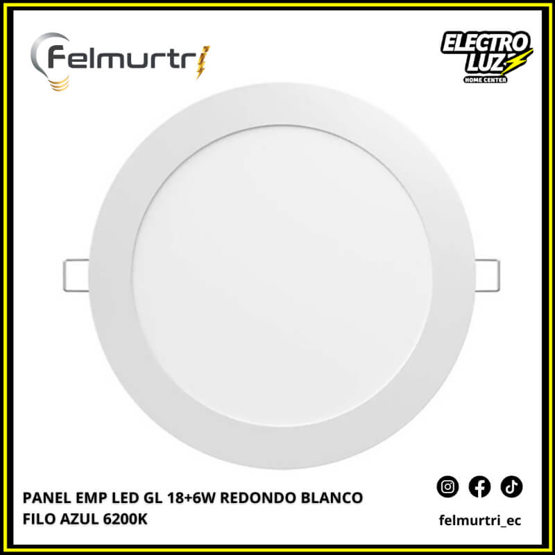 OJO DE BUEY EMPOTRADO LED 6W REDONDO BLANCO FILO AZUL 6200K