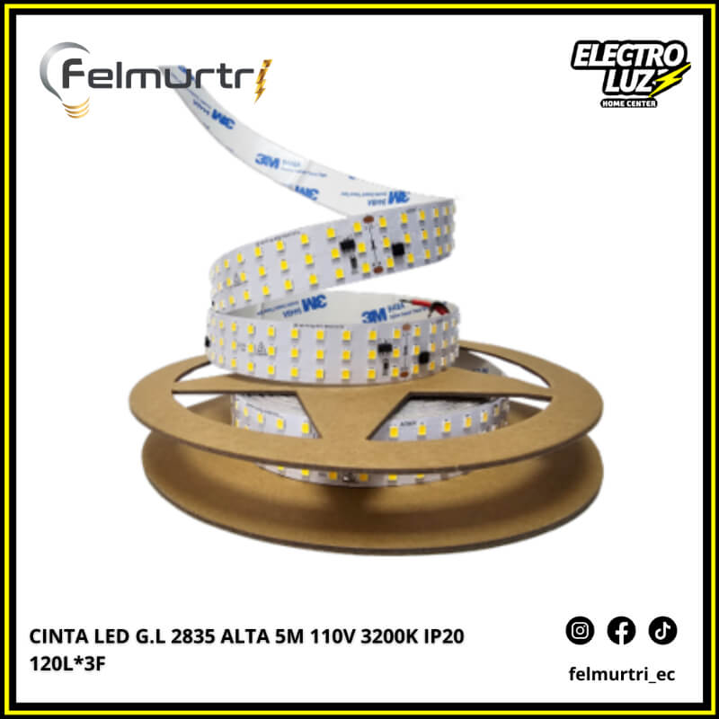 CINTA LED 5M 110V 3200K 120L