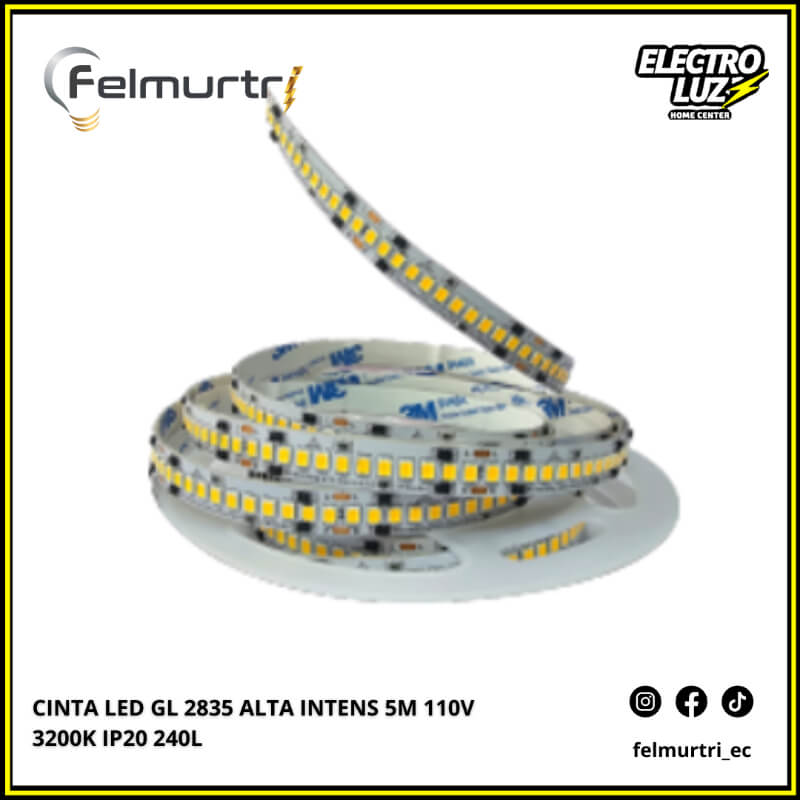 CINTA LED ALTA INTENS 5M 110V 3200K 240L