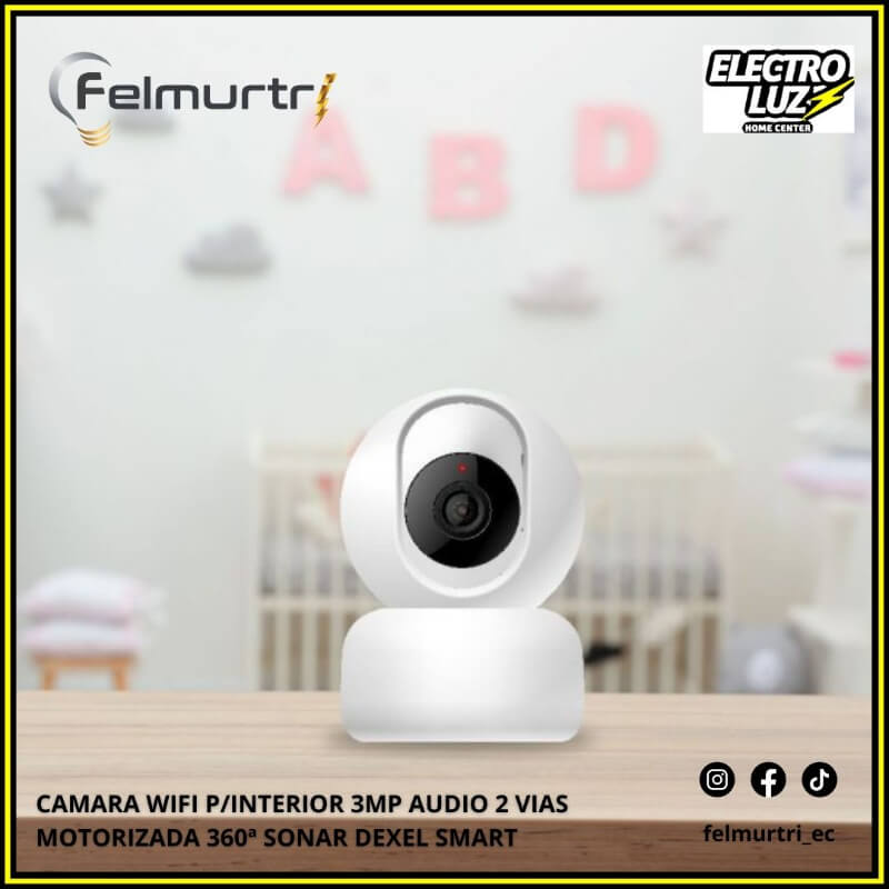 CAMARA WIFI PARA INTERIOR 3MP AUDIO 2 VIAS MOTORIZADA 360 SMART