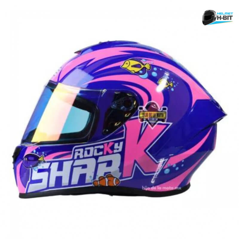 Casco Integral Edge Shark Rosa Brillante - Certificación DOT, Diseño Moderno