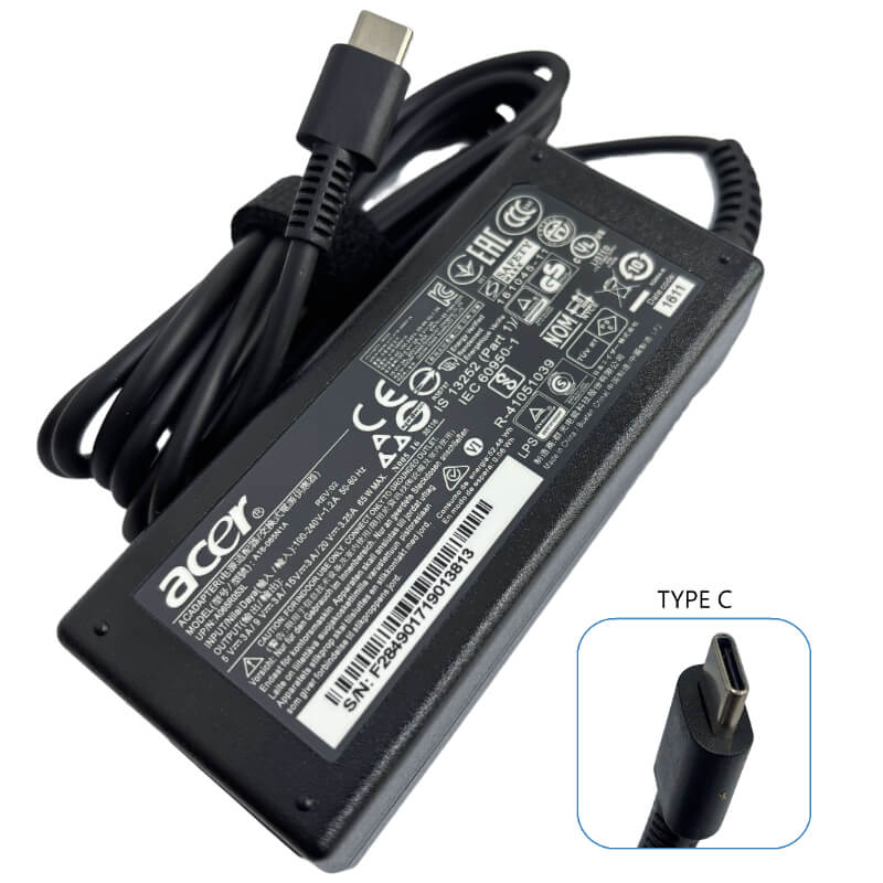 ADAPTADORES ACER TYPE C 65 W