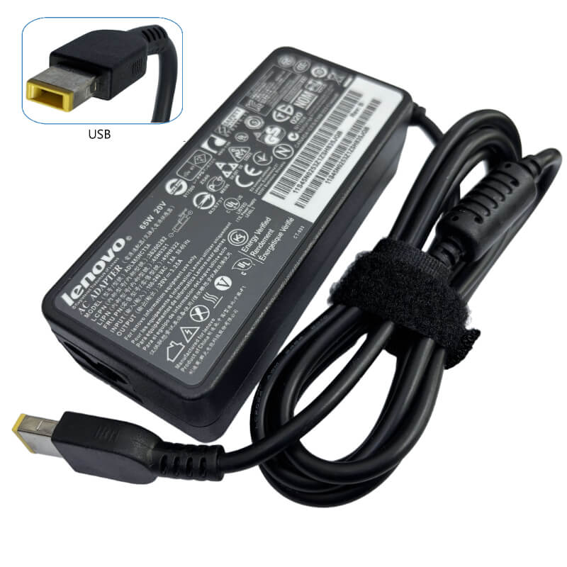 ADAPTADORES LENOVO 20V 3.25A USB 65W