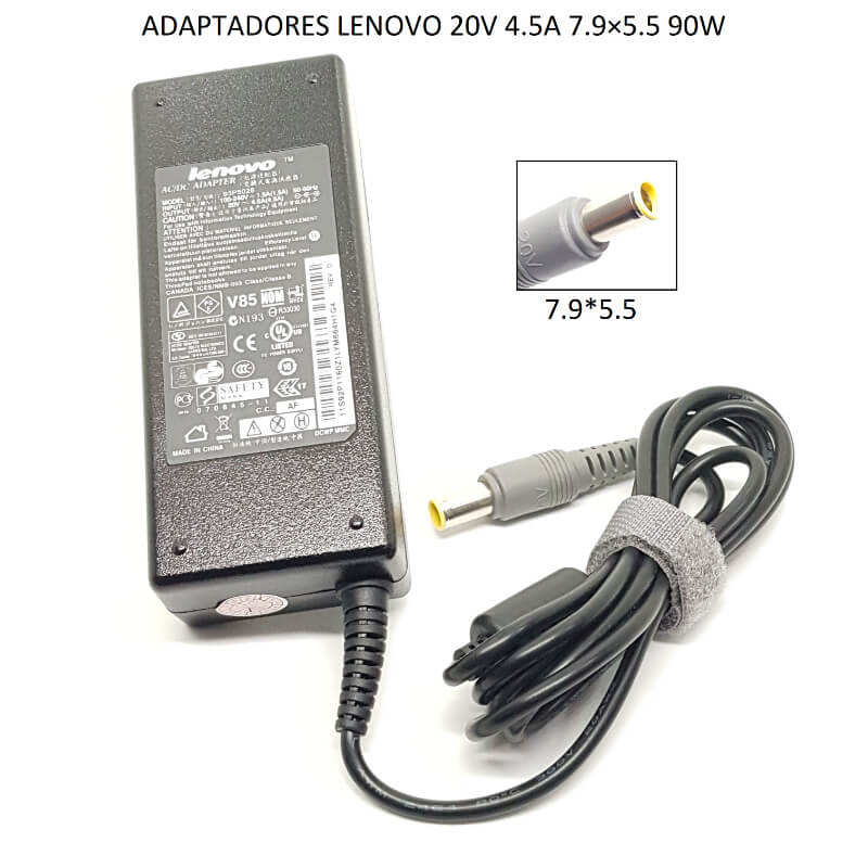 ADAPTADORES LENOVO 20V 4.5A 7.9*5.5 90W AMARILLO