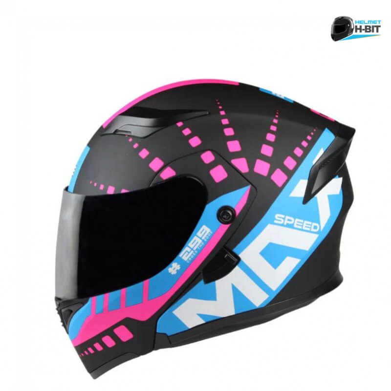 Casco Abatible BOSS - Max Speed Rosa - Certificación DOT, Diseño Moderno