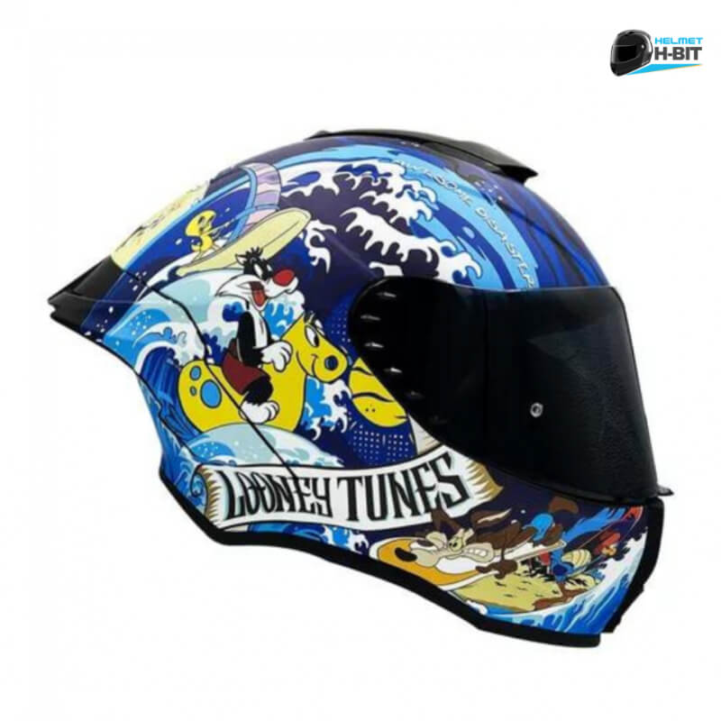 Casco Integral DC Comics Shanghai Looney Tunes - Certificación ECE 22.06 y DOT