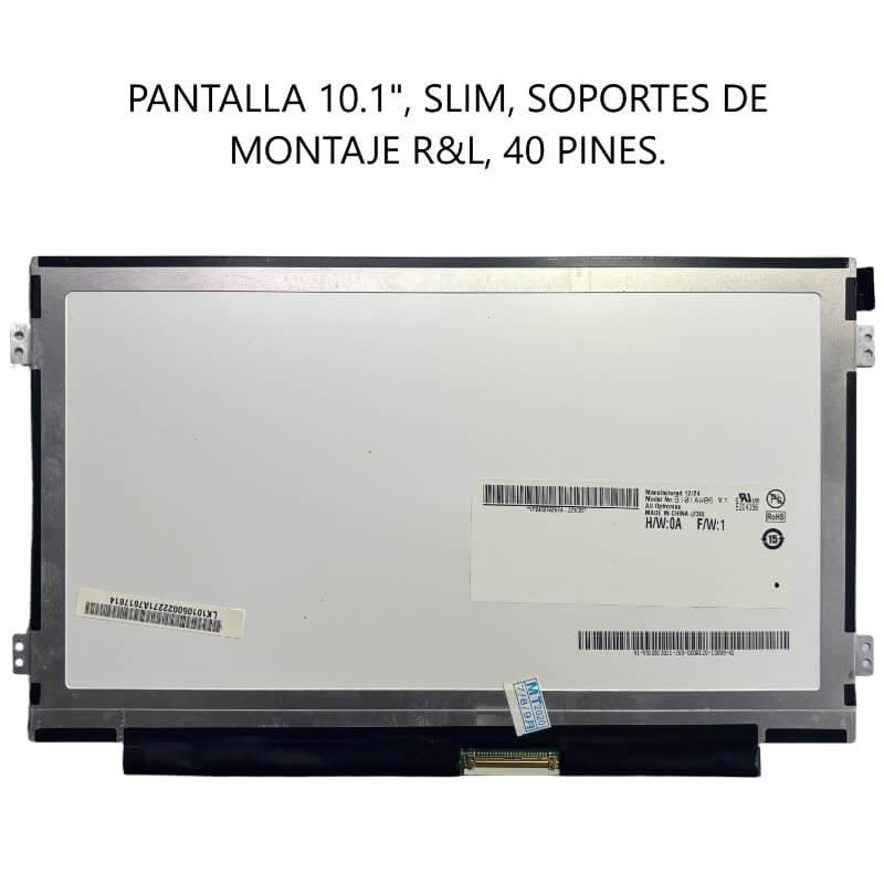 PANTALLA 10.1 SLIM R&L 40PIN
