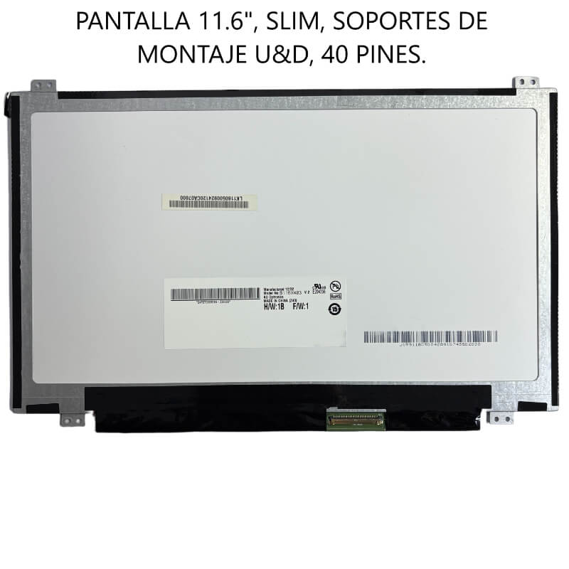 PANTALLA 11.6 SLIM U&D 40PIN