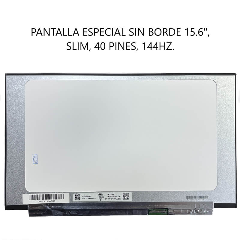 PANTALLA ESPECIAL SIN BORDE 15.6 SLIM 40P B156HAN07Z.1 144ZH
