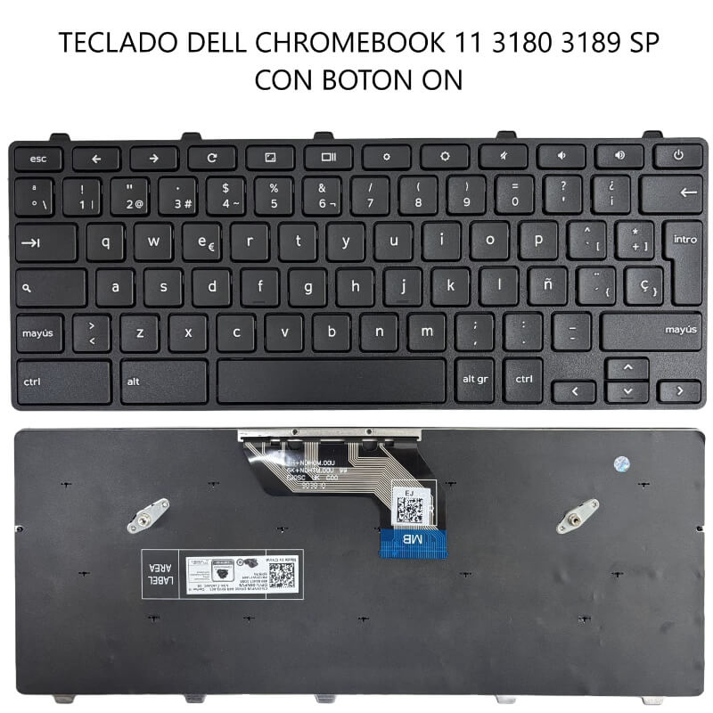 TECLADO DELL Chromebook 11 3180 3189 SP CON BOTON ON