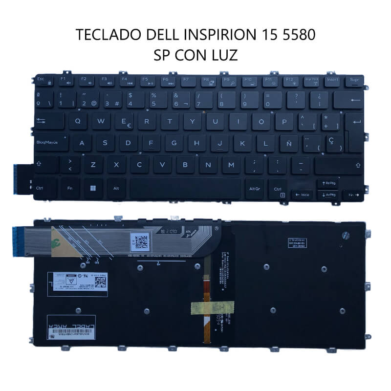 TECLADO DELL Inspiron 15 5580 SP CON LUZ