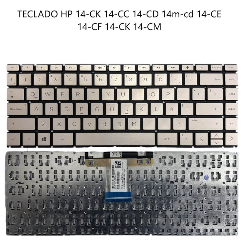 TECLADO HP 14-CK 14-CC 14-CD 14m-cd 14-CE 14-CF 14-CK 14-CM GOLDEN