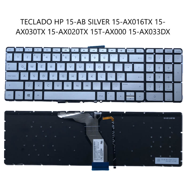 TECLADO HP 15-AB SILVER 15-AX016TX 15-AX030TX 15-AX020TX 15T-AX000 15-AX033DX