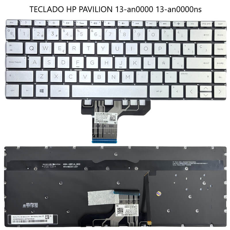TECLADO HP Pavilion 13-an0000 13-an0000ns BLACK (Backlit , Without Frame ,Win 8 )