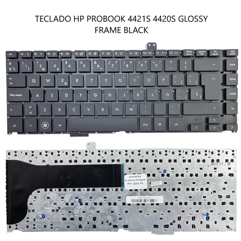 TECLADO HP PROBOOK 4421S 4420S GLOSSY FRAME BLACK