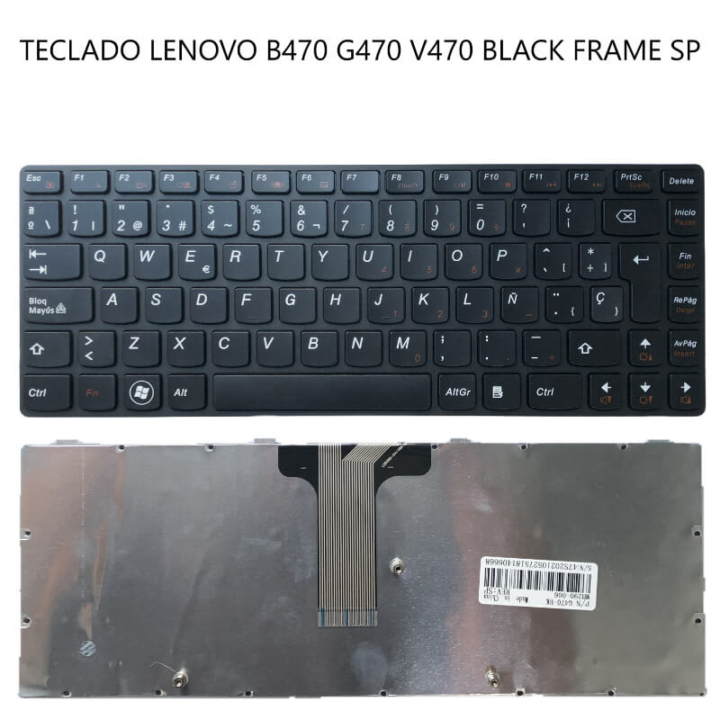 TECLADO LENOVO B470 G470 V470 BLACK FRAME SP