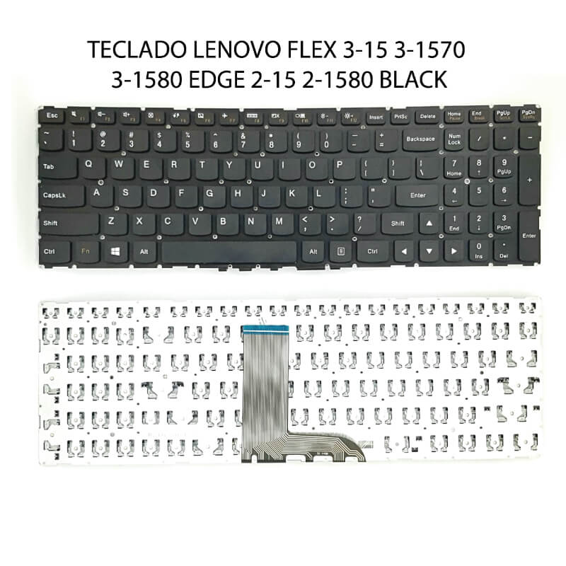 TECLADO Lenovo Flex 3-15 3-1570 3-1580 Edge 2-15 2-1580 BLACK (Without FR