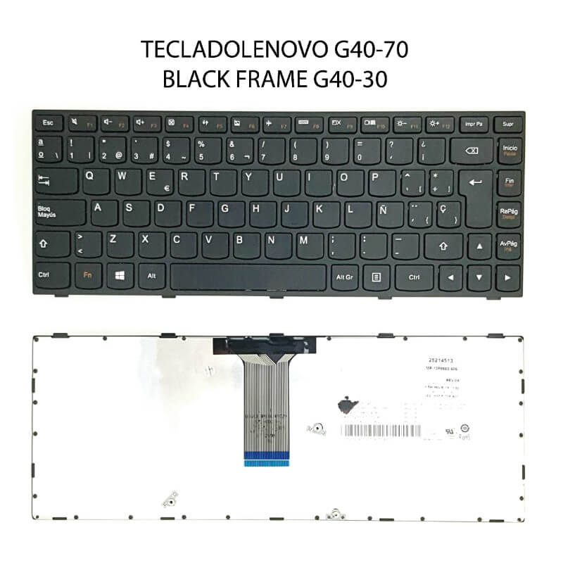 Teclado LENOVO G40-70 BLACK FRAME G40-30