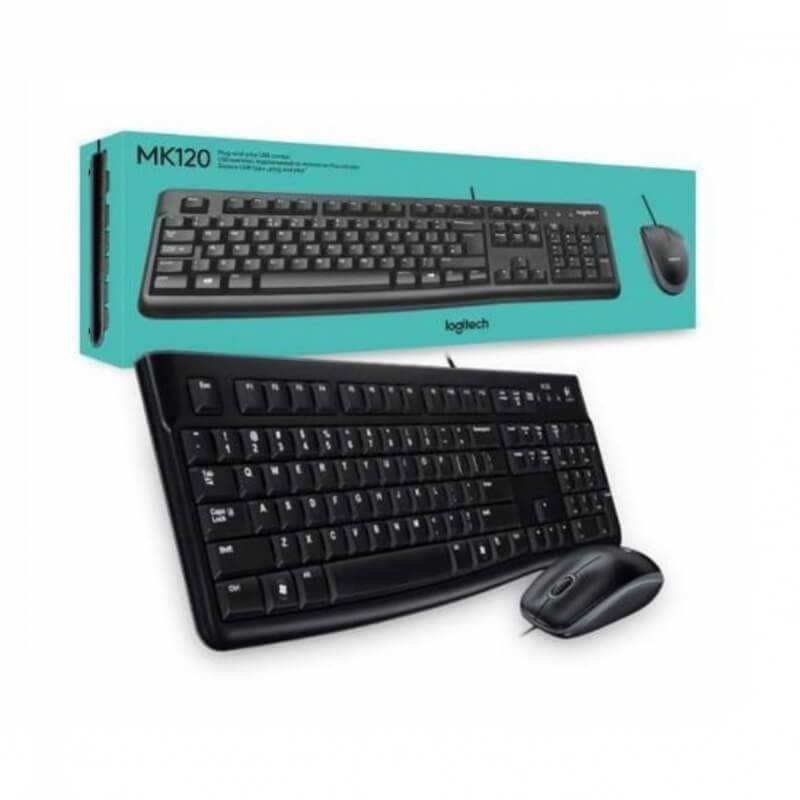 TECLADO Y MOUSE LOGITECH KYBDMSE MK120 CLASSIC SPN USB