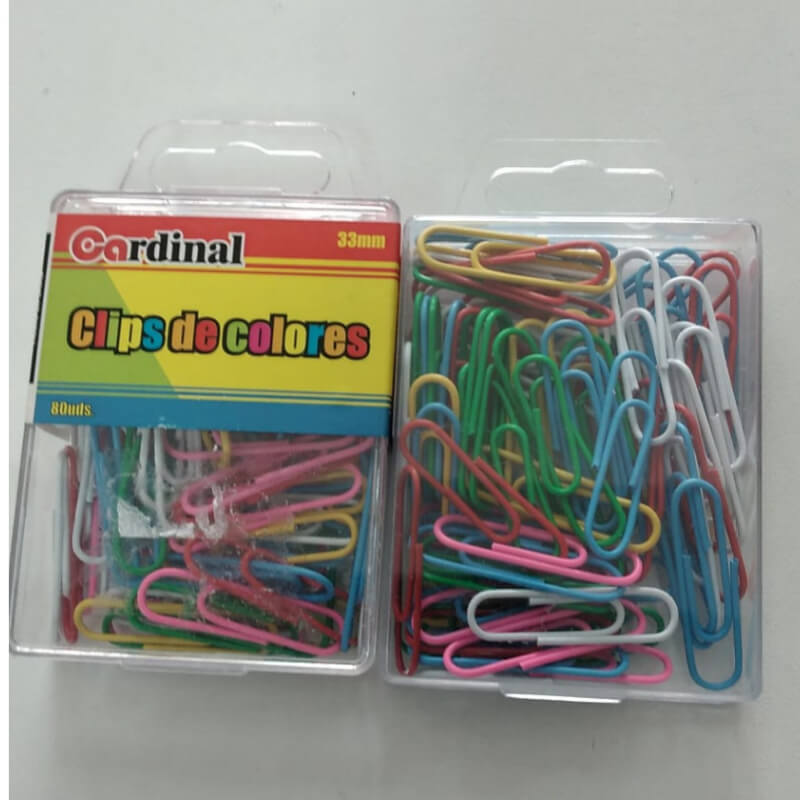 CAJA CLIPS DE COLORES CARDINAL