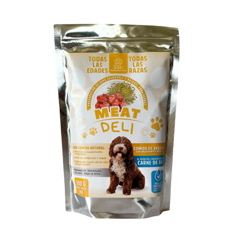 Meat Deli 1 kg: Preparación de alimento natural y saludable deshidratado para perros de carne de res