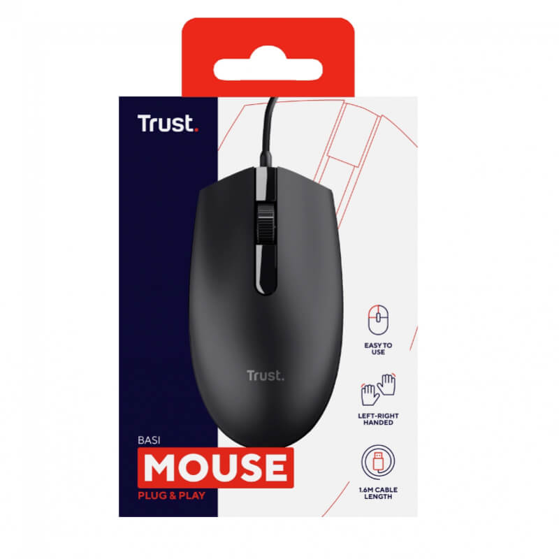 MOUSE USB TRUST BASI PLUG AND PLAY