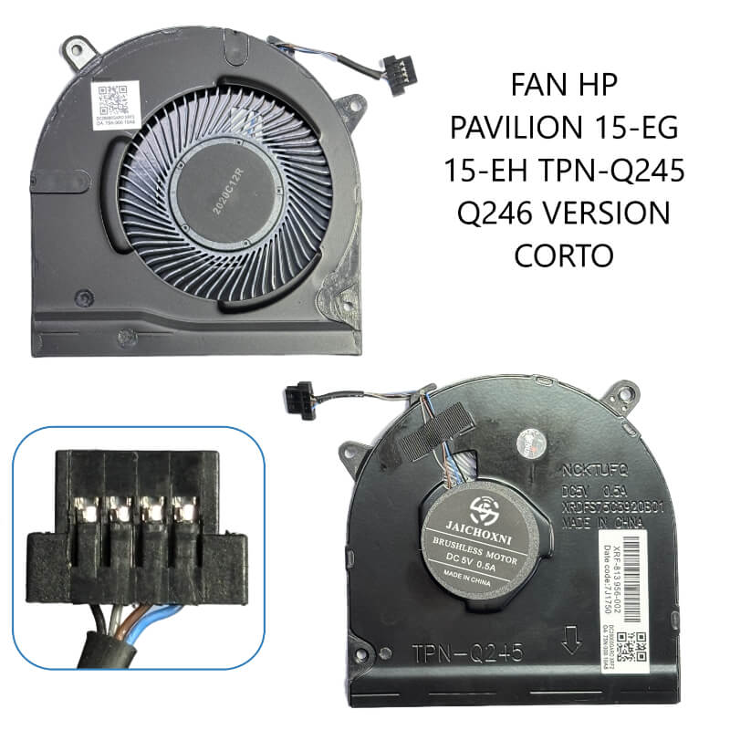FAN HP Pavilion 15-EG 15-EH TPN-Q245 Q246 VERSION CORTO