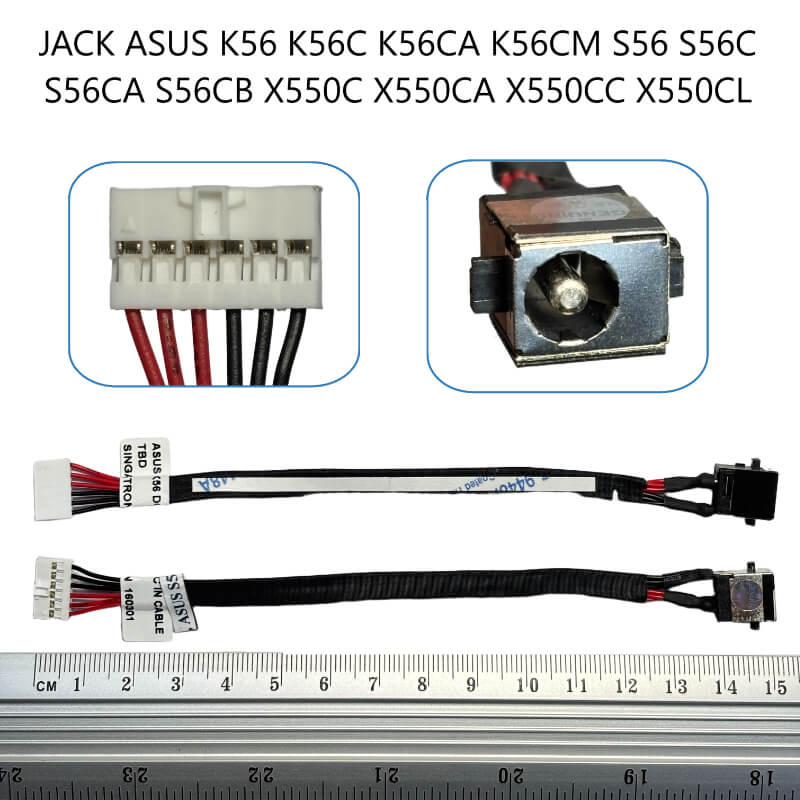 JACK ASUS K56 K56C K56CA K56CM, ASUS S56 S56C S56CA S56CB, ASUS X550C X550CA