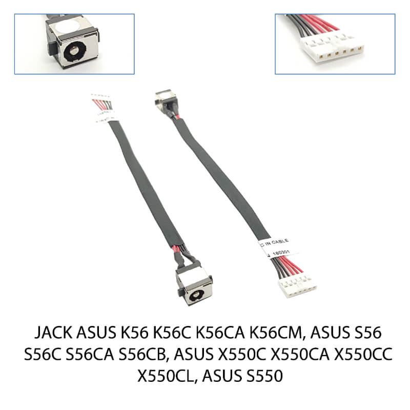 JACK ASUS K56 K56C K56CA K56CM, ASUS S56 S56C S56CA S56CB, ASUS X550C X550CA