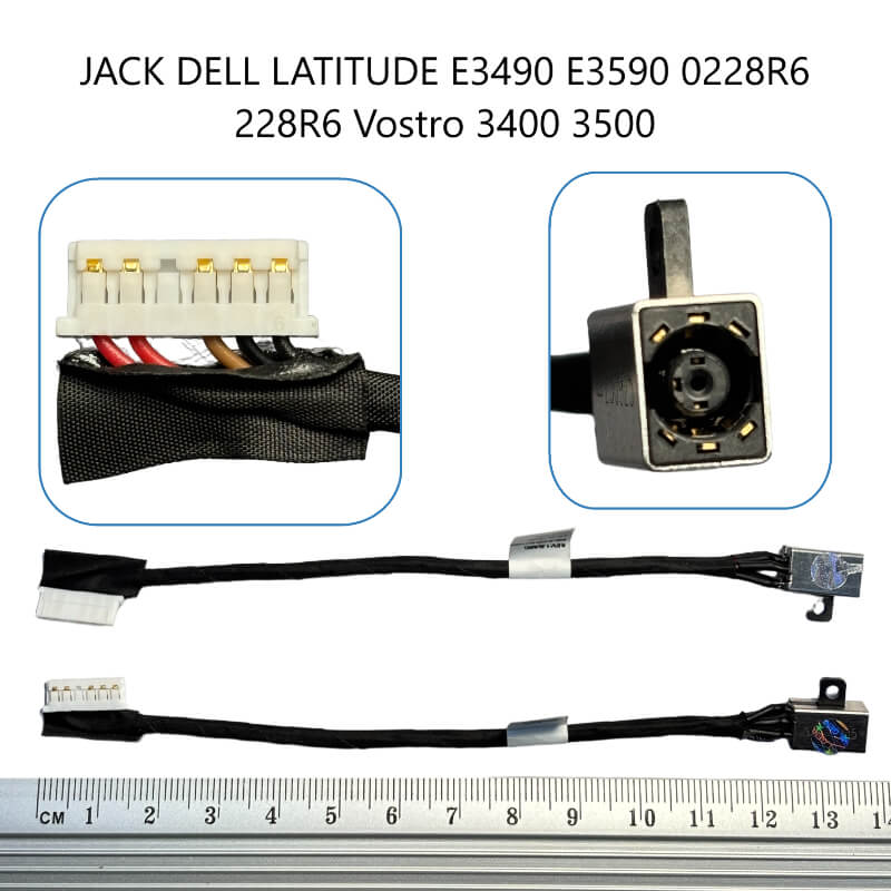 JACK DELL LATITUDE E3490 E3590 0228R6 228R6 Vostro 3400 3500 14 CM