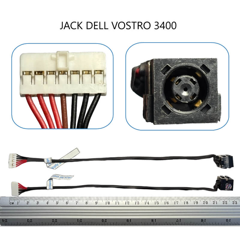 JACK DELL VOSTRO 3400 Large power supply and long cable
