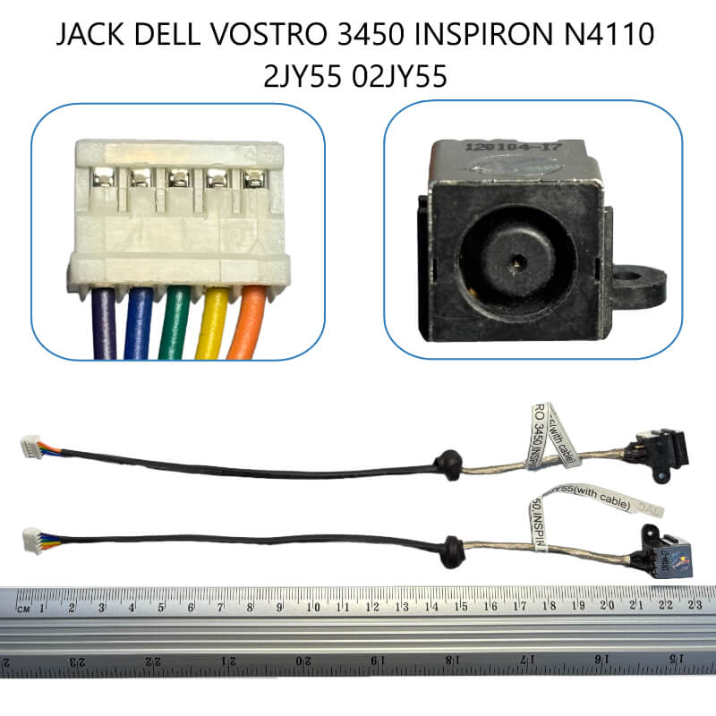 JACK DELL VOSTRO 3450,INSPIRON N4110 2JY55 02JY55(with cable)
