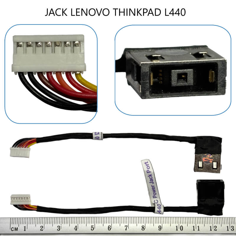 JACK LENOVO THINKPAD L440 DC Power Jack Port Harness 04X4830 Genuine with Cable