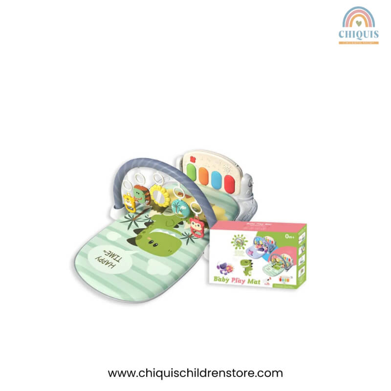 Gym Piano para Bebé - Diversión Musical y Educativa (Disponible en Cocodrilo/Gris, Ballena/Celeste, Conejo/Rosado) | Chiquis Children Store