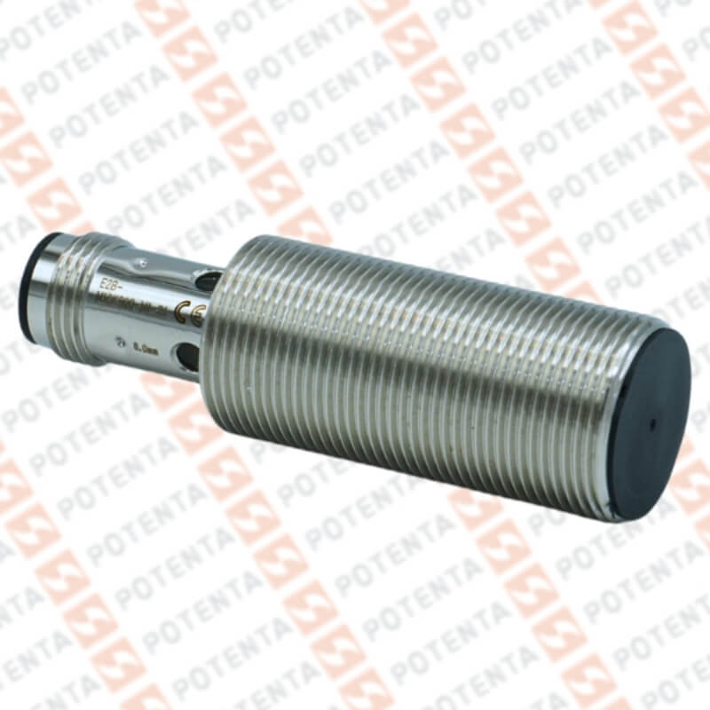 Sensor inductivo E2B. M18 inox. 8mm Ras. 10-30Vdc Pnp-No. Con M12-4p. IP67. Omron