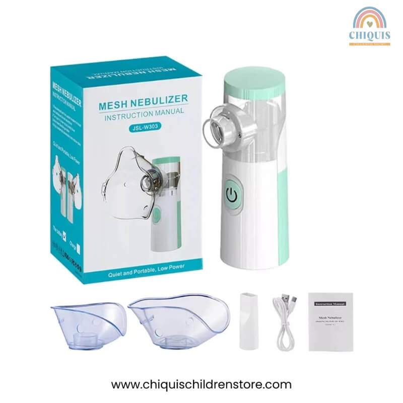 Nebulizador Portátil Breathe-Easy W303 USB/Batería - Mascarillas para Niños y Adultos