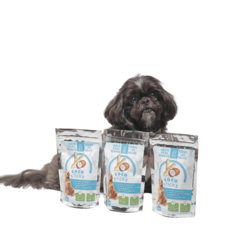 Coco Sticks 450 gr: Snack natural y saludable de coco para perros