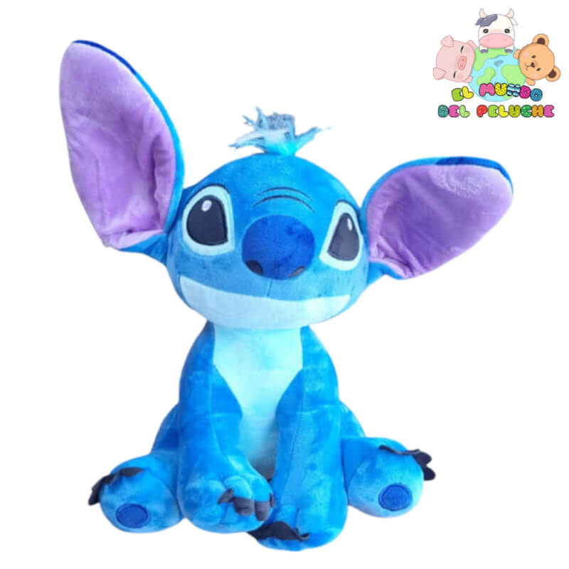 Peluche Stitch #2.5 Nacional | Azul con Orejas Largas | 35cm x 18cm | El Mundo del Peluche
