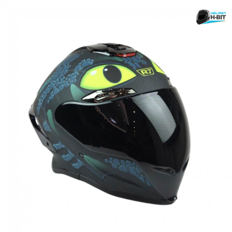 Casco Integral R7 Arrow Entrenando A Tu Dragón - Certificado DOT - Protección Máxima en Negro