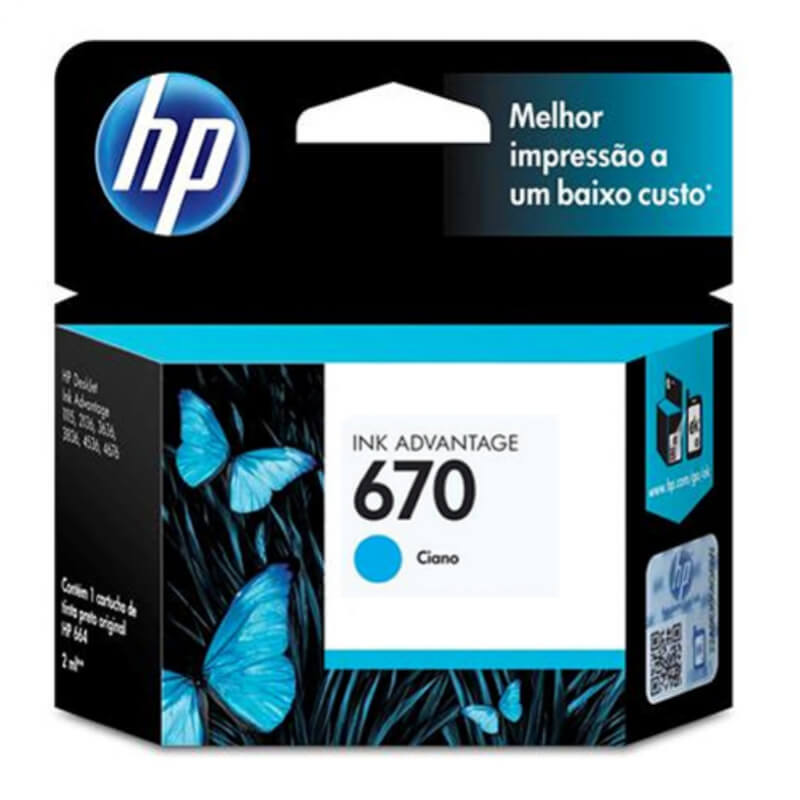 CARTUCHO HPINC 670 CYAN 3525/4615/4625/5525 300 PAG CZ114AL