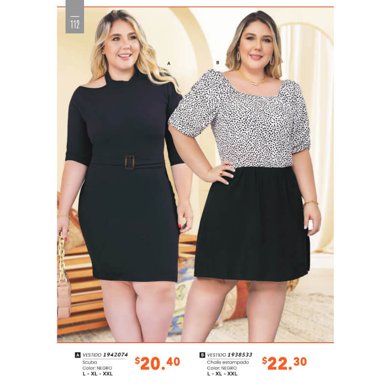 1942074 Vestido talla plus